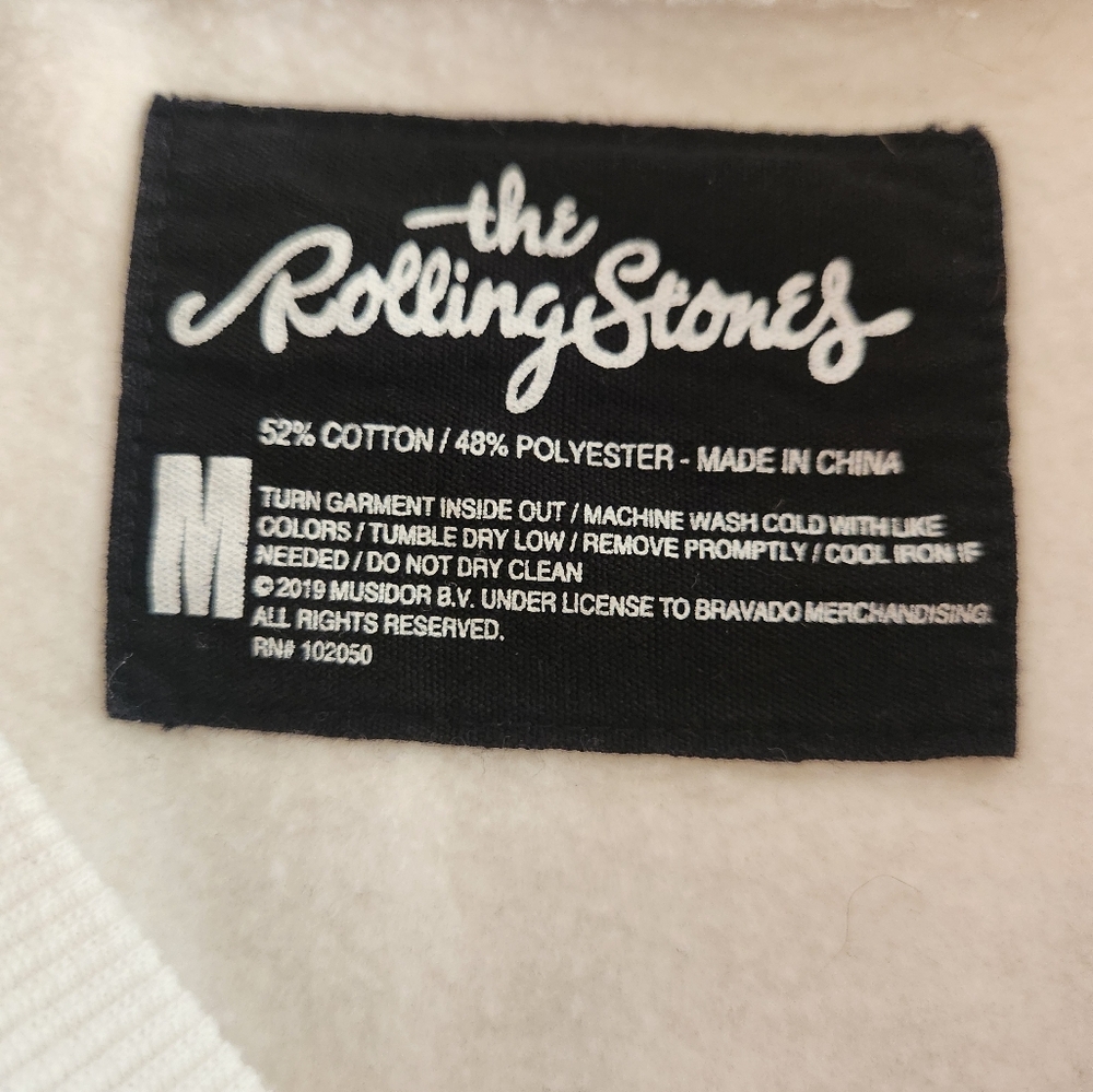 The Rolling Stones White Sweatshirt with Red Logo - Picture 3 of 4